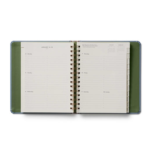 2027 17-Month Academic Covered Spiral Planner - Paisley