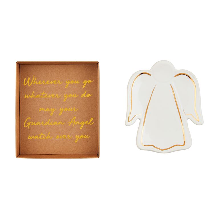 Tidbit Dish - Stripe Wings Angel