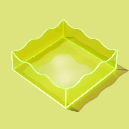 Square Wavy Tray-Green
