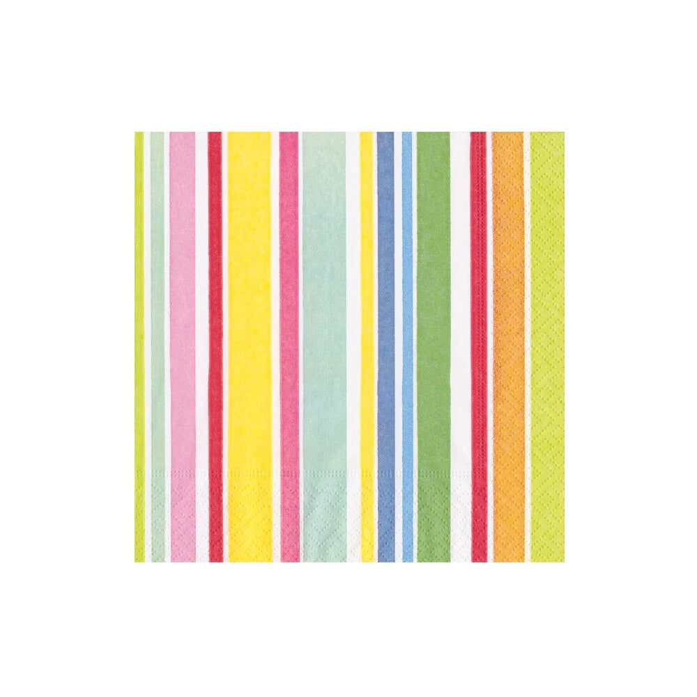 Cabana Stripe Cocktail Napkins - 20 Per Package