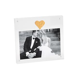 Acrylic Frame - Gold Heart