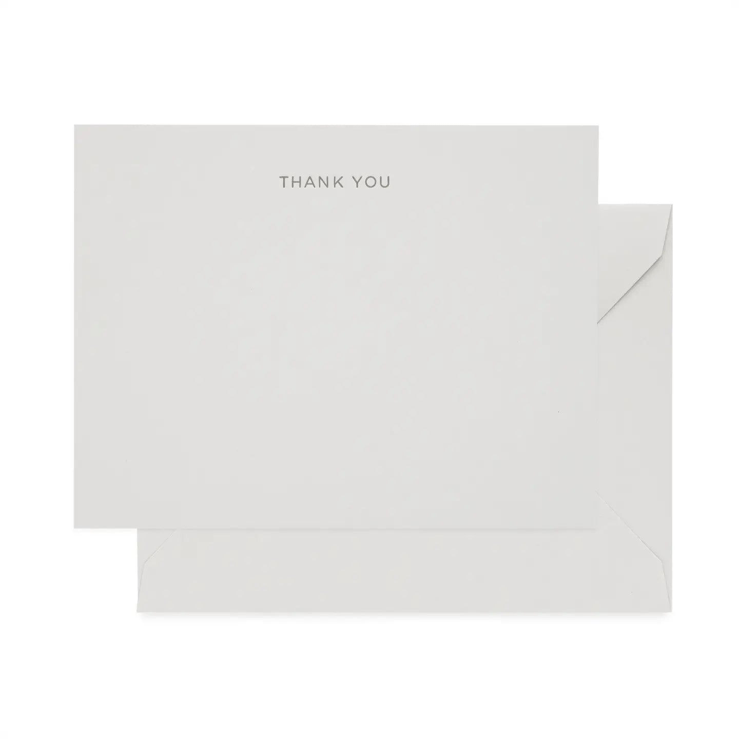 Note Set - Thank You Grey Letterpress