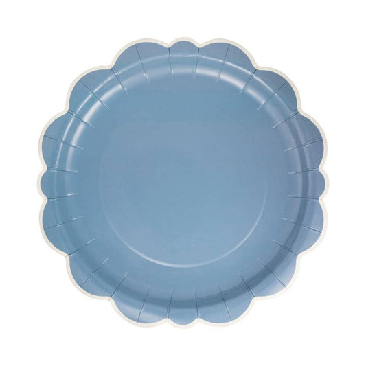 10" Scalloped Plate - Blue