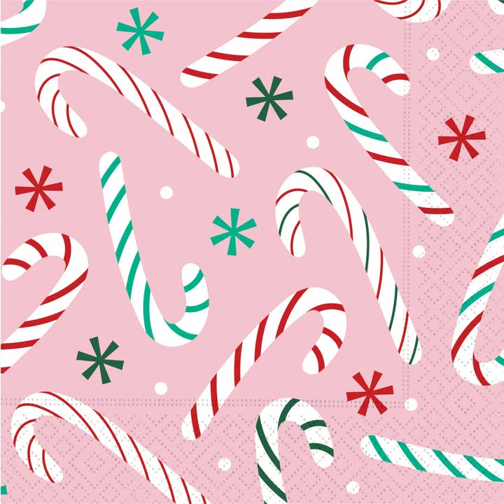 Luncheon Napkin - Pink Peppermint