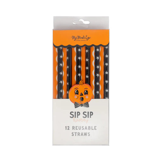 Vintage Ric Rac and Stars Reuseable Straws