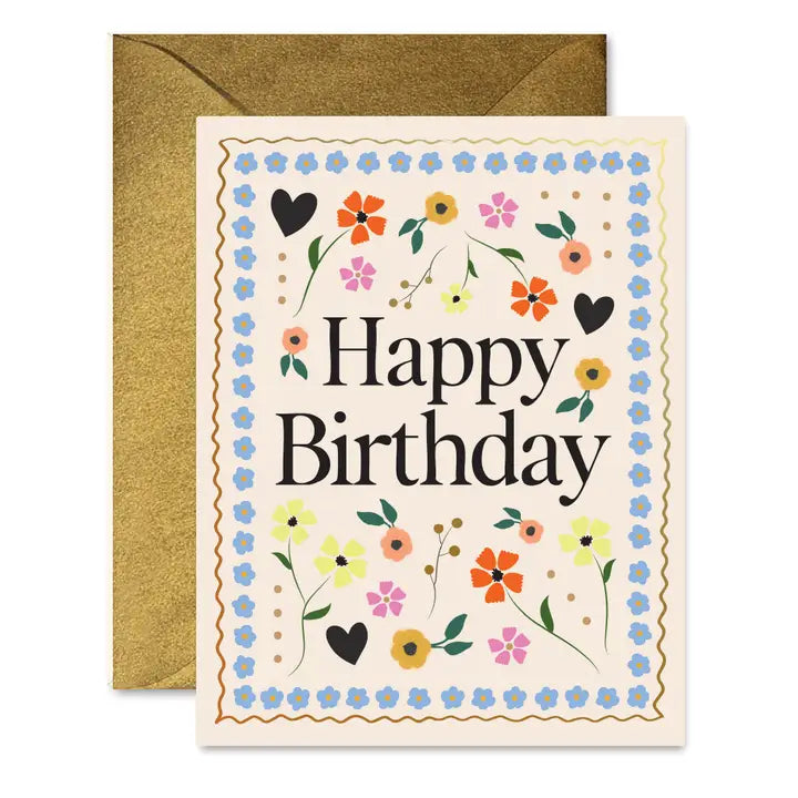 Mosaic Birthday Floral Card