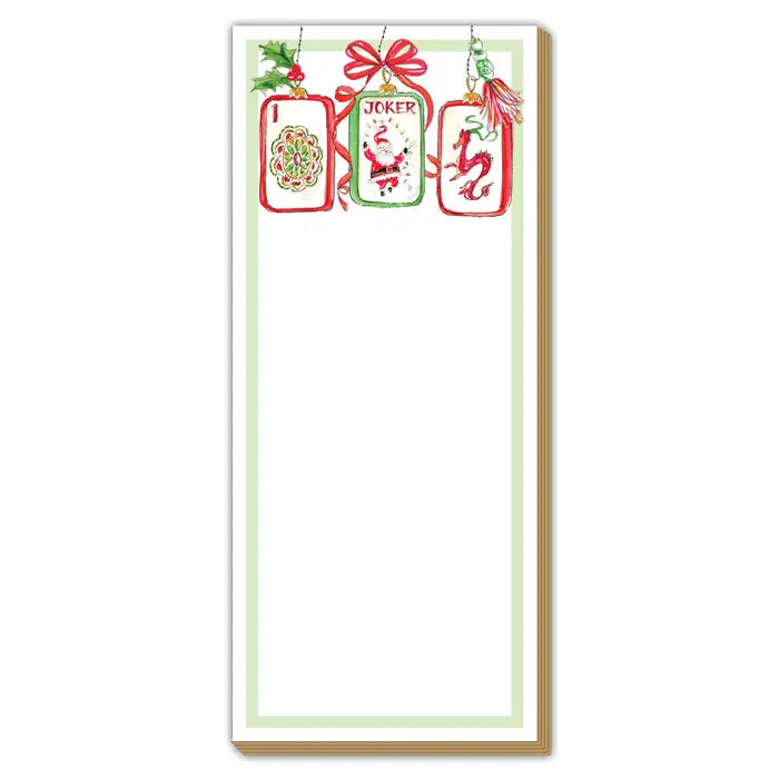 Skinny Pad - Hanging Mahjong Tiles Red and Green