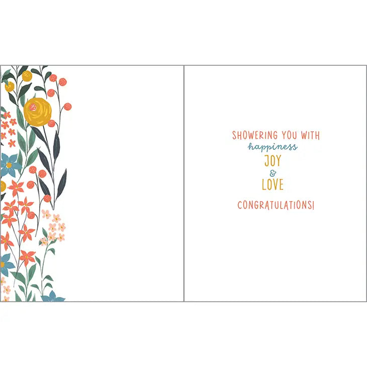 Wedding Greeting Card - Flower Vines