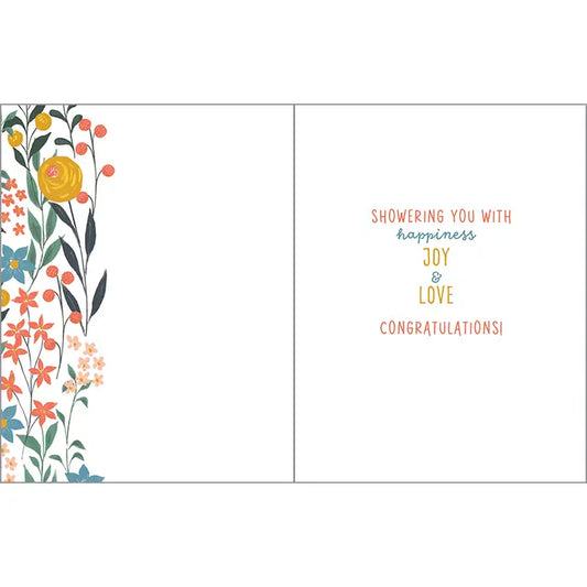 Wedding Greeting Card - Flower Vines