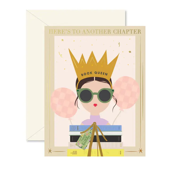 Book Queen Birthday Greeting Card