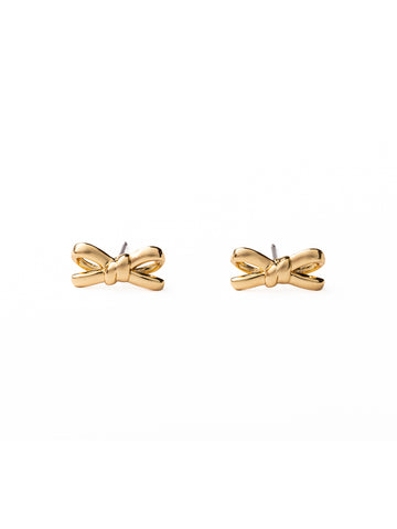 Earrings - Luxe Bow Studs Gold