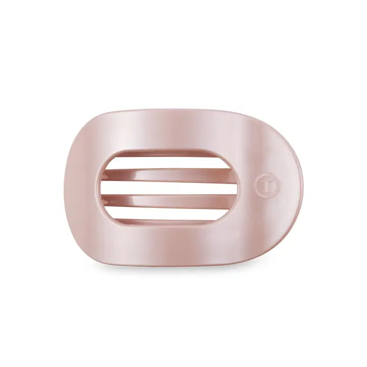 Flat Round Hair Clip - Medium - Pearly Pink