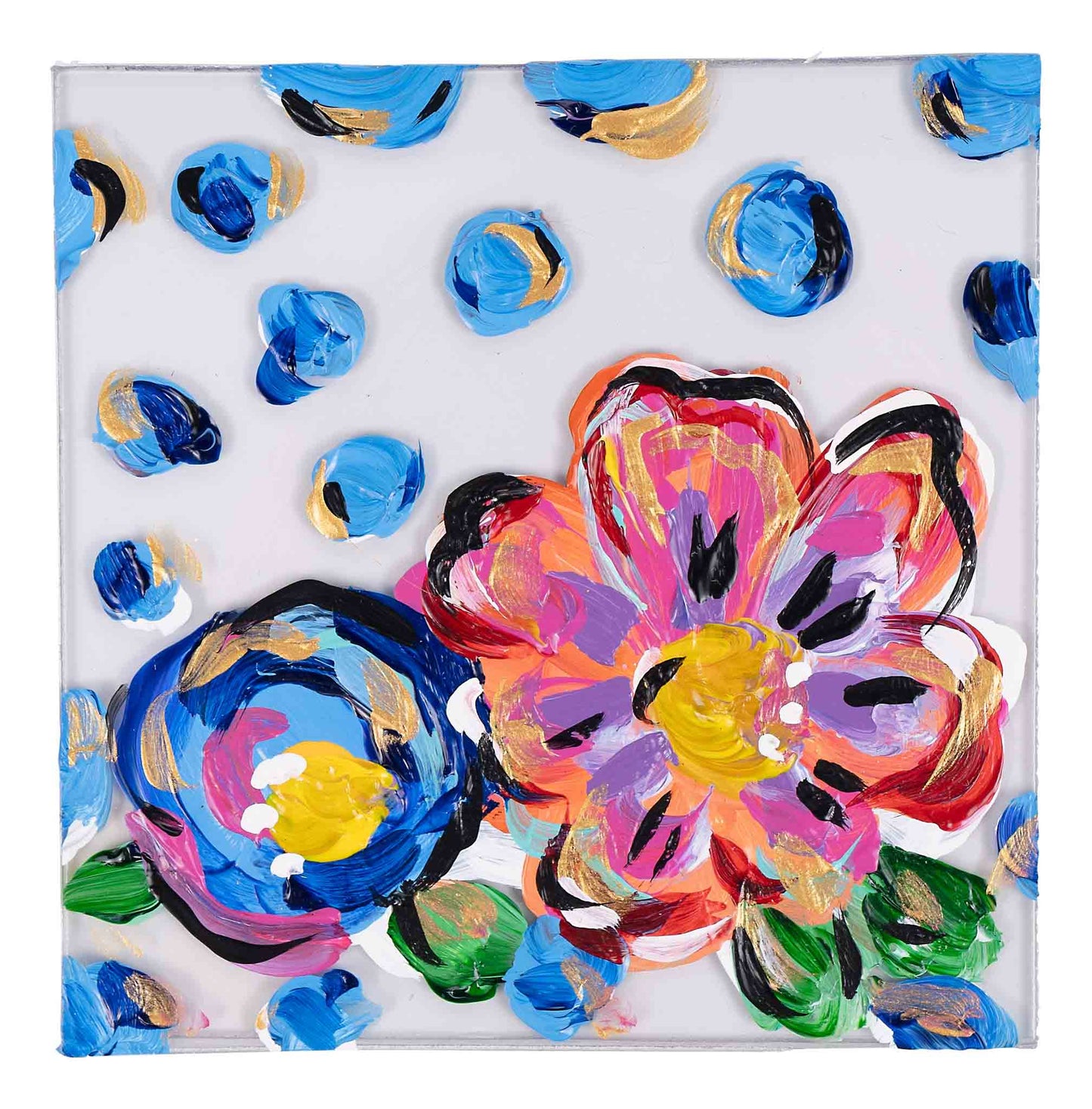 Napkin Weight - Dots and Flowers
