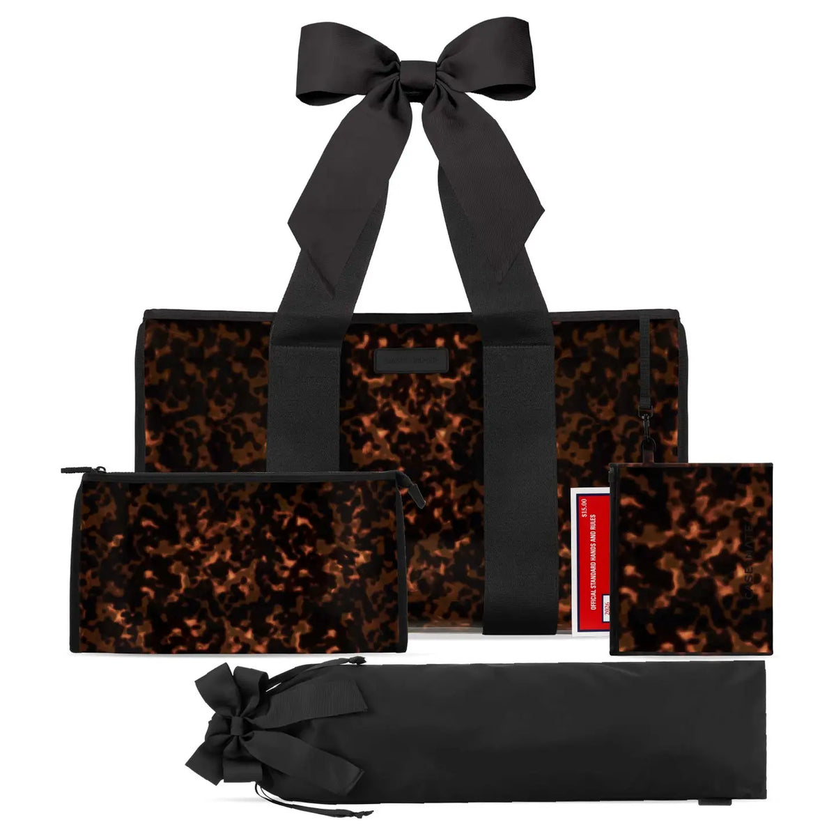Mahjong Jelly Tote Set - Tortoiseshell Bow