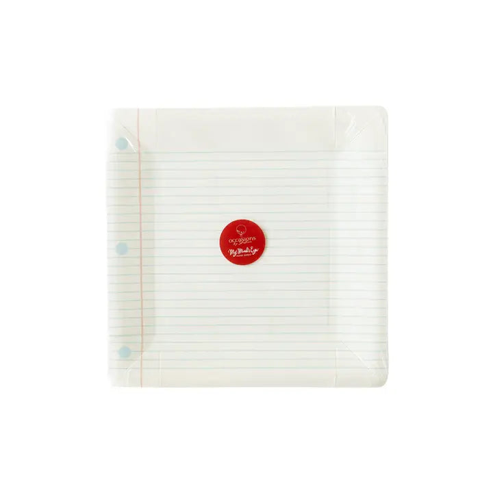 Notebook Paper Plate