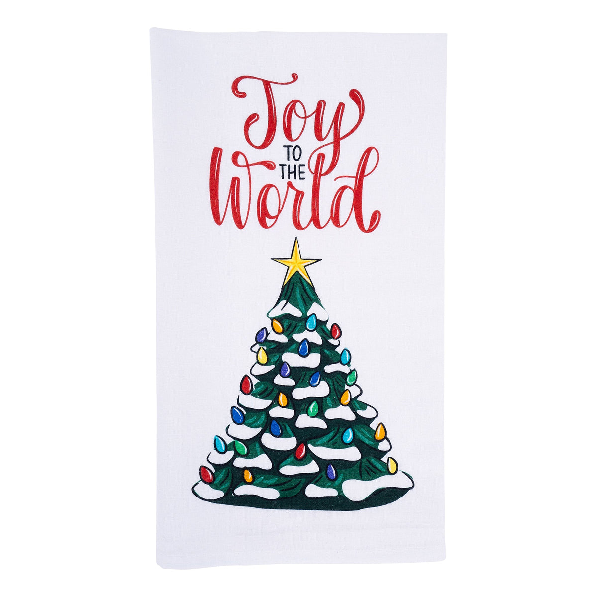 Tea Towel - Joy To The World Vintage Tree