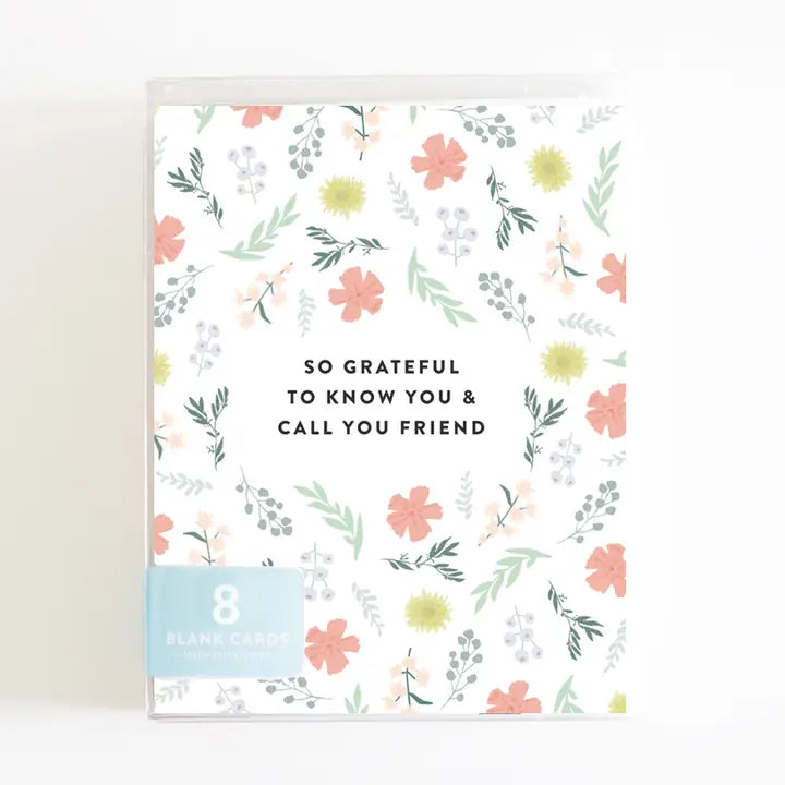 Boxed Cards - Grateful To Know You Friend