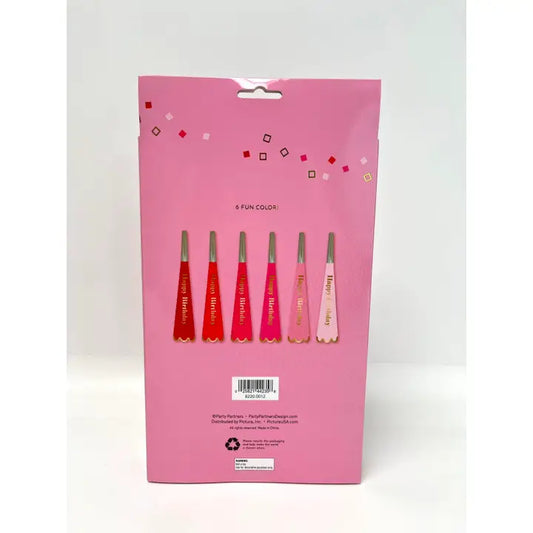 Pink Happy Birthday Tooters