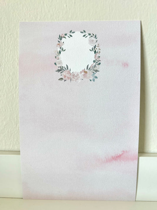 Watercolor Wreath Pink Invitation - 10 CT