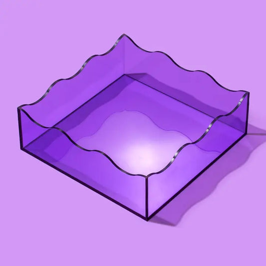 Square Wavy Tray-Purple