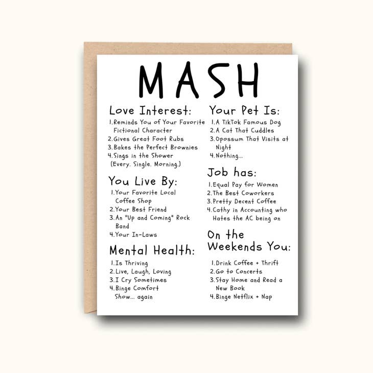 MASH Greeting Card