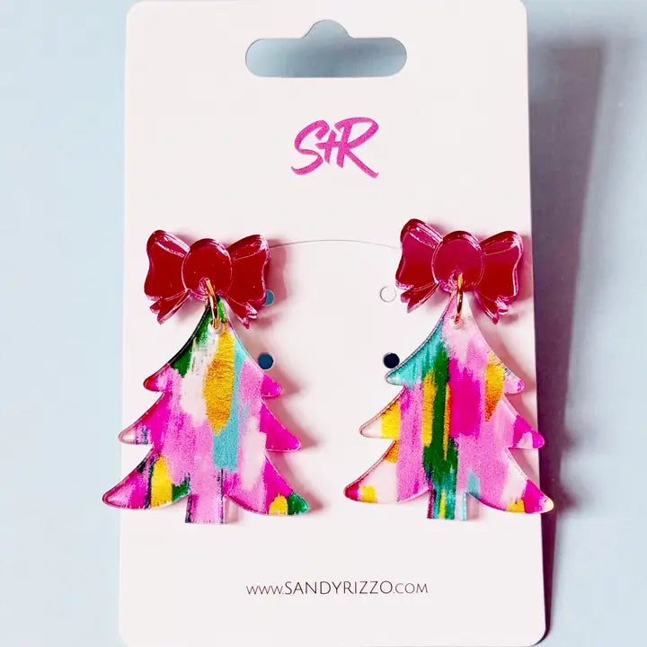 Dangle Earrings - Color Play Christmas Tree