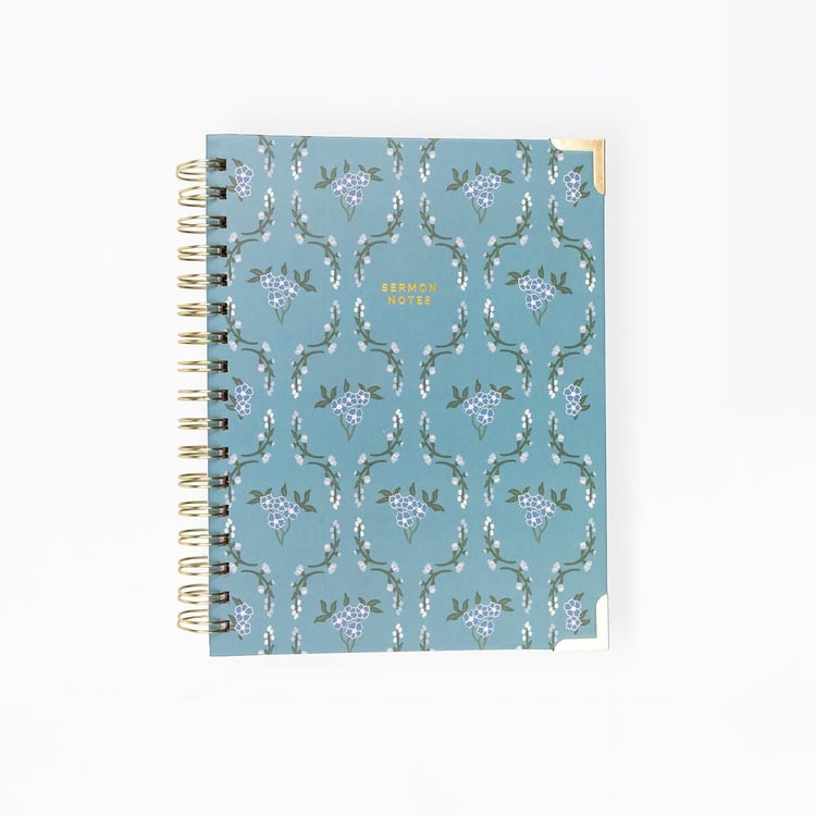Journal Sermon Notes Floriette Field Teal