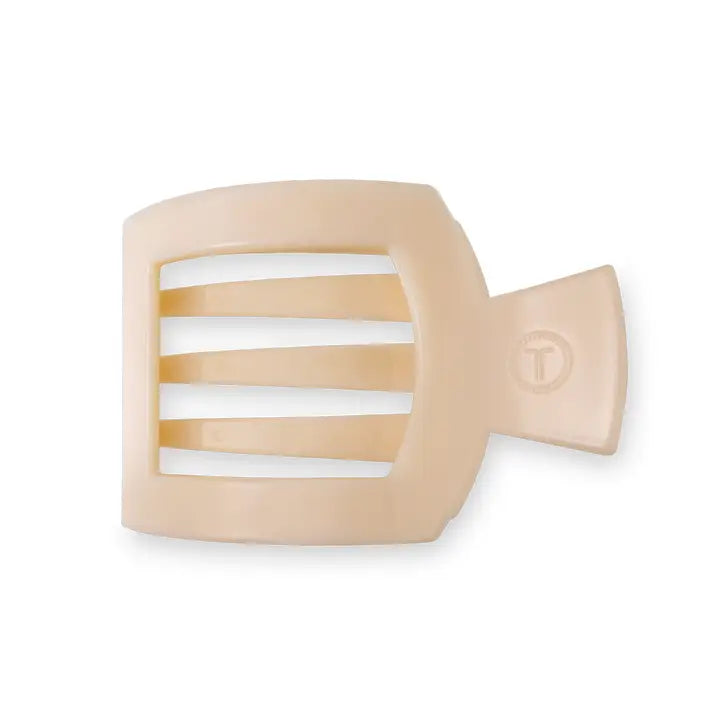 Flat Square Hair Clip - Medium - Almond Beige