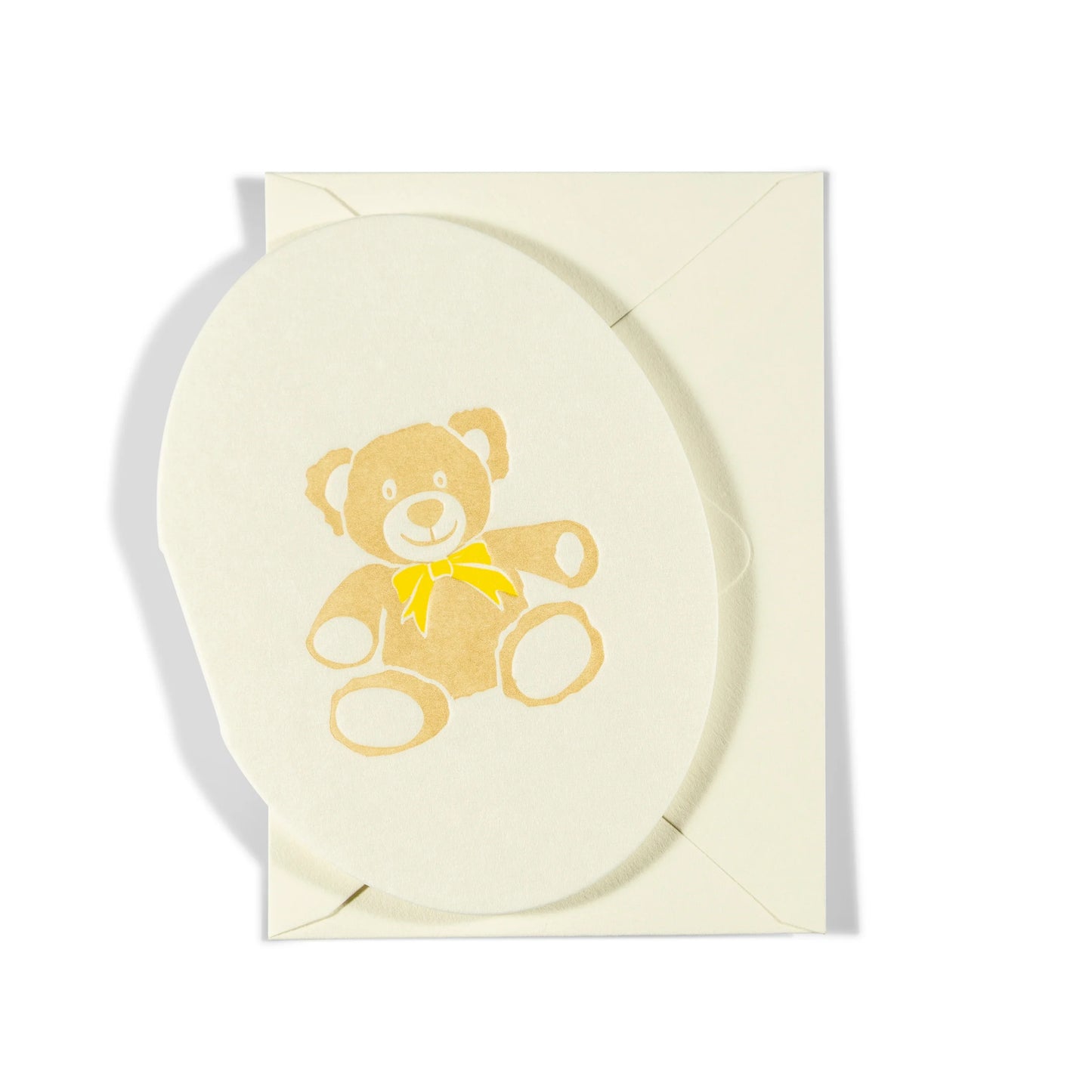Mini Letterpress Enclosure Card - Teddy Bear