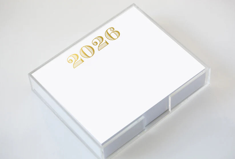 Notepad - Gold Foil Wreath 2026
