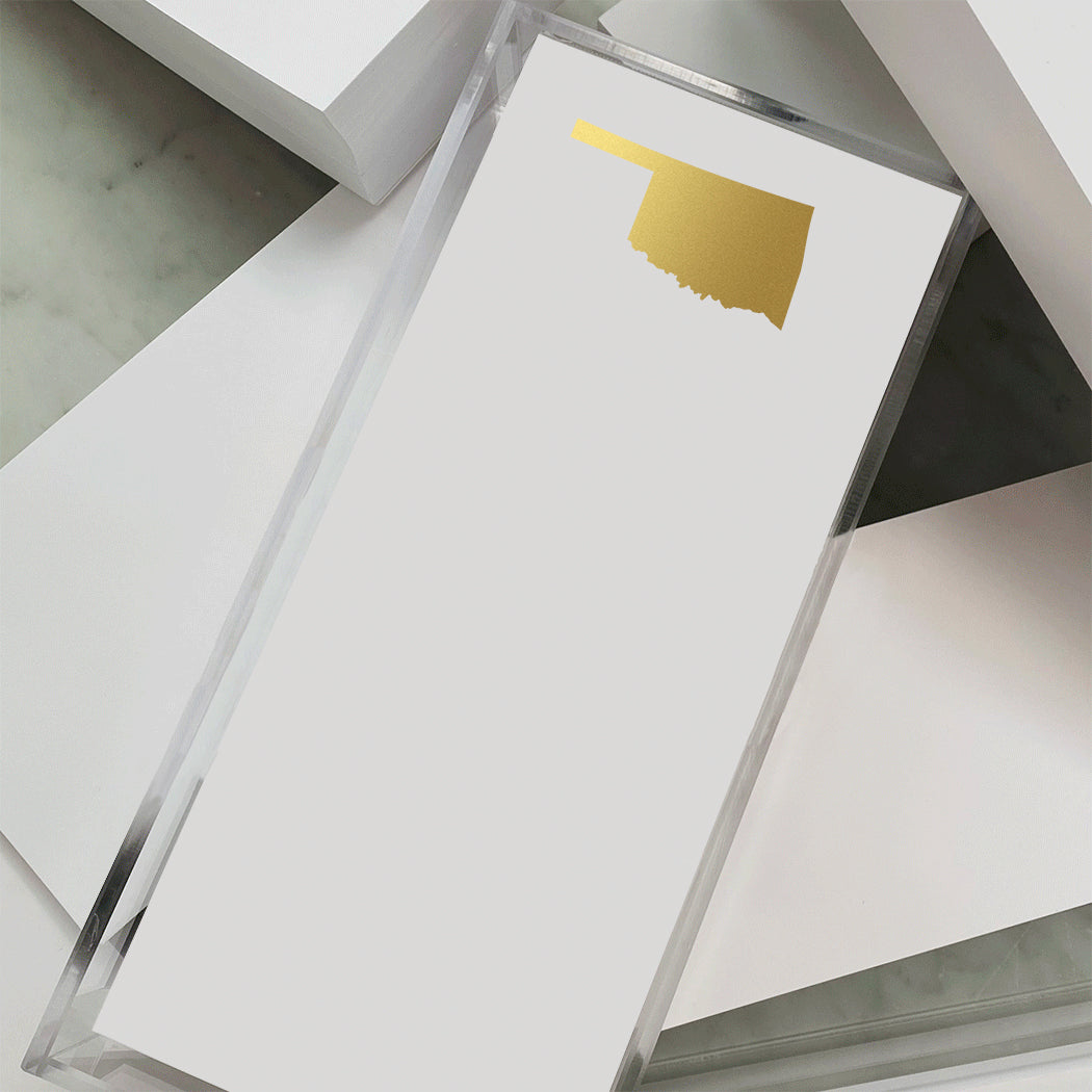 Notepad - Gold Foil Oklahoma - Buck