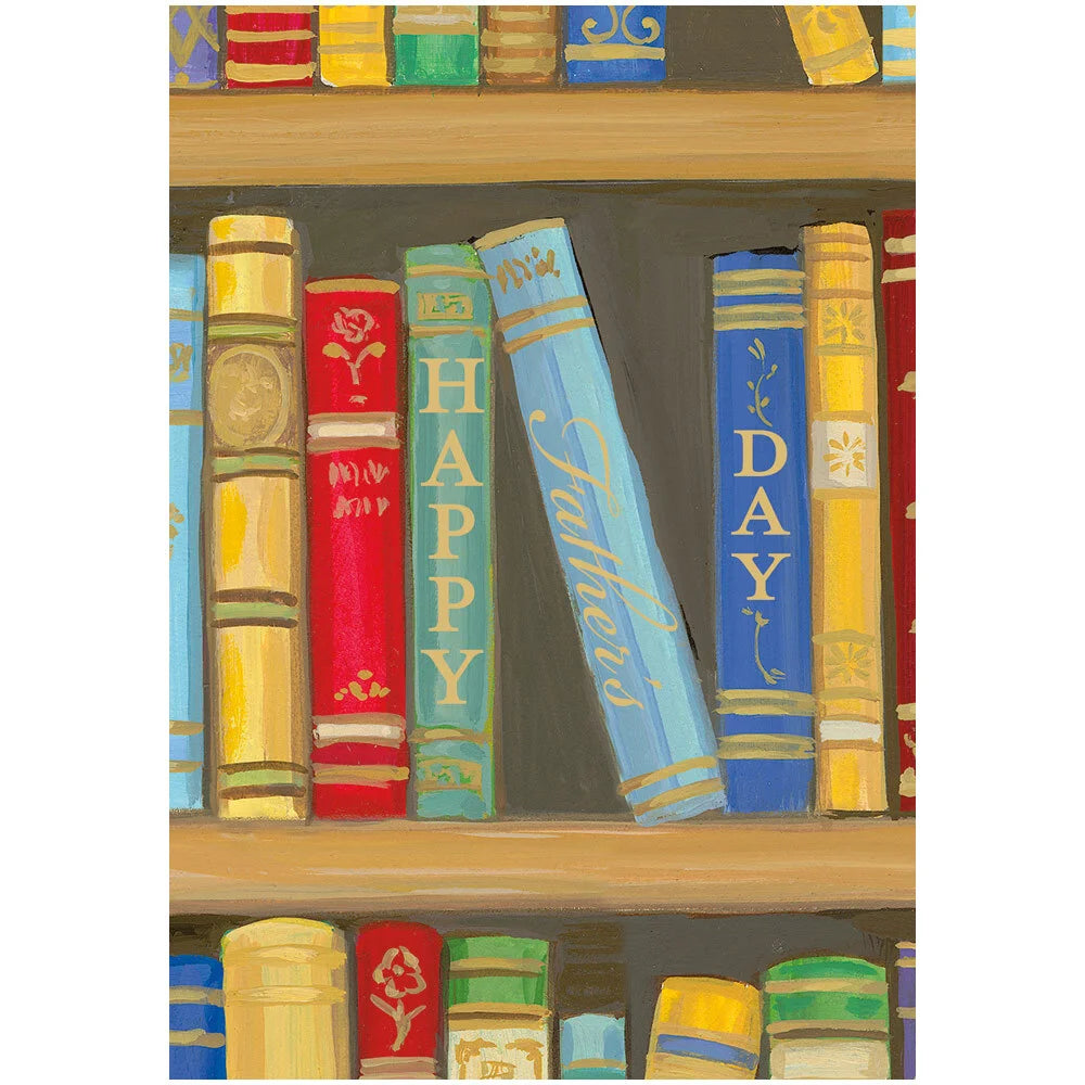 Father's Day Card - Book Collection Foil
