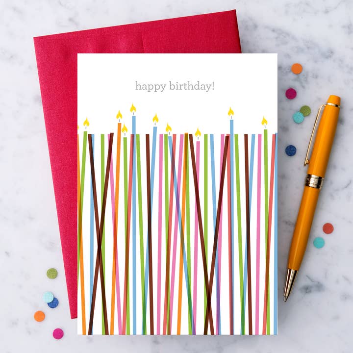 Greeting Card - "Happy Birthday” Candles