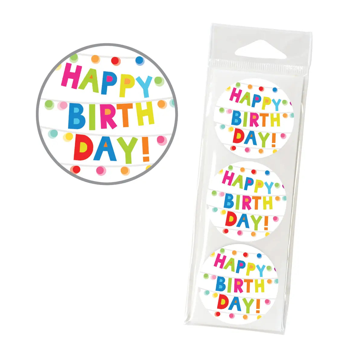 Envelope Seals - Happy Birthday Lights