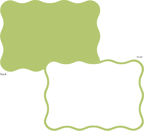 Correspondence Cards - Scallop Border Moss Green