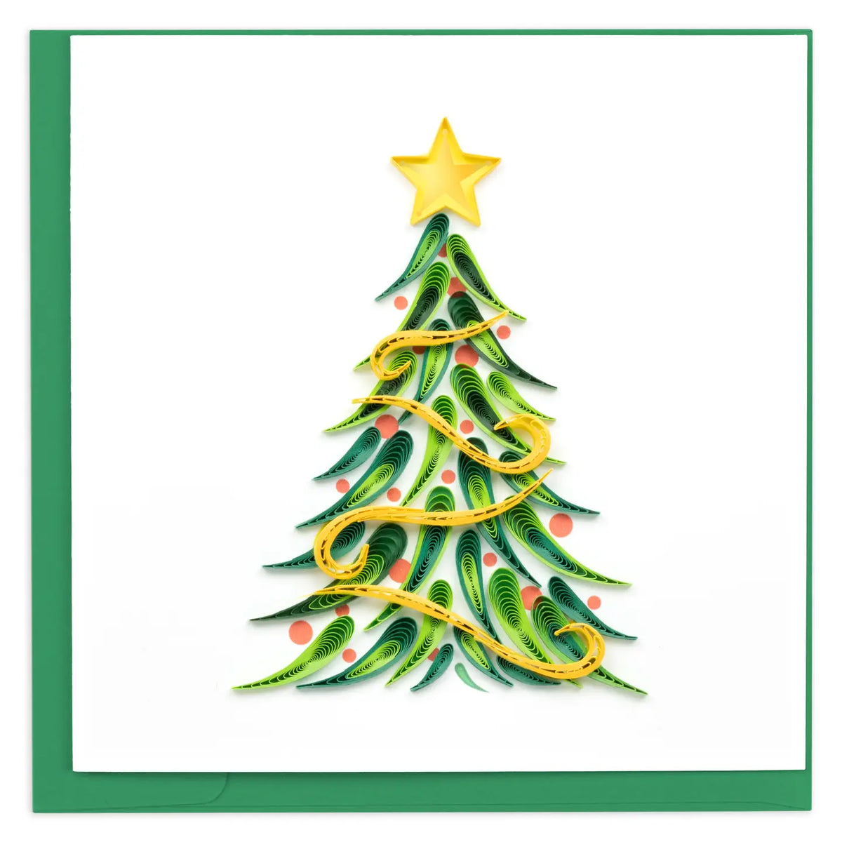 Quilled Card - Gold Garland Christmas Tree