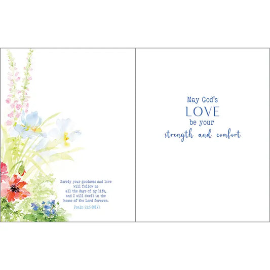 Scripture Sympathy Card - Poppies & Butterflies