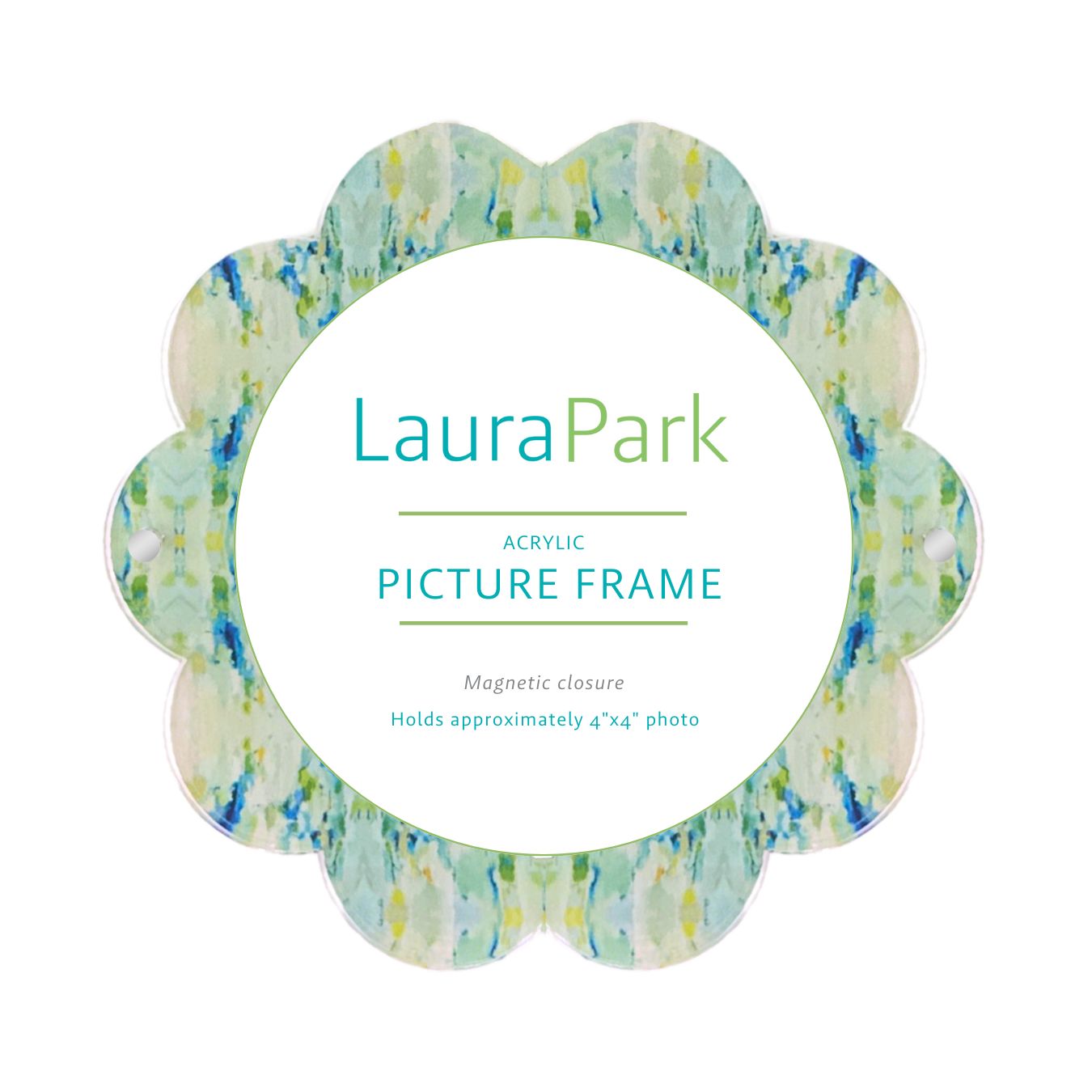 Round Acrylic Picture Frame - Wintergreen