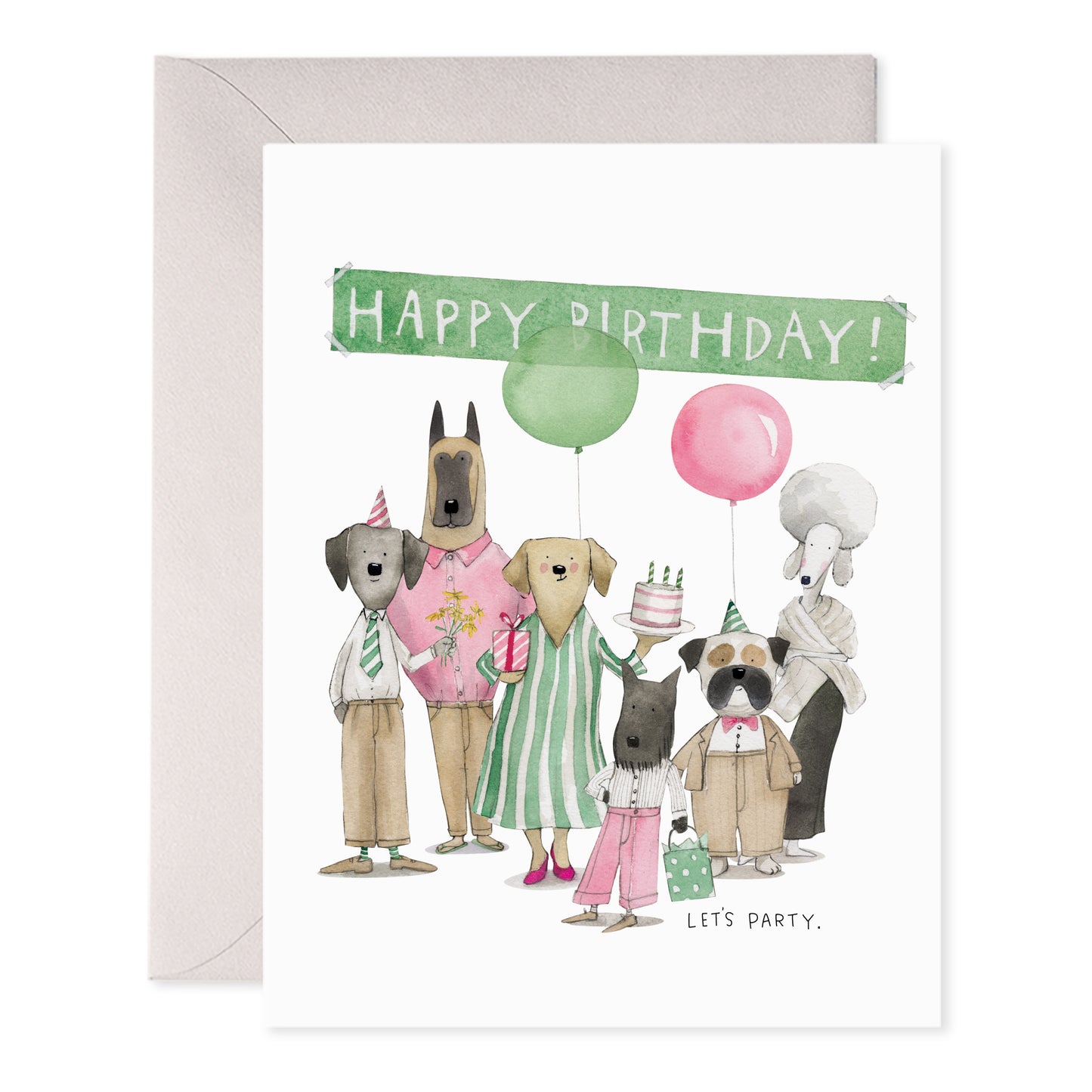 Dog Party Birthday Card