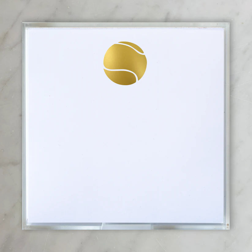 Gold Foil Tennis Notepad - Paddie