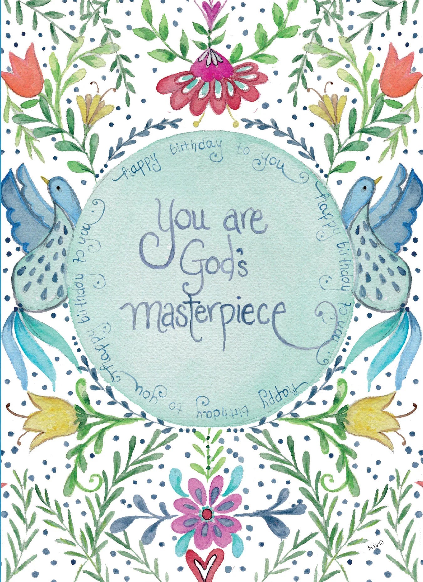 God's Masterpiece Birthday Greeting Card