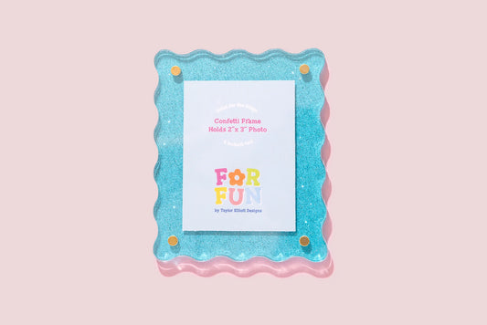 2x3 Magnetic Frame - Blue Glitter