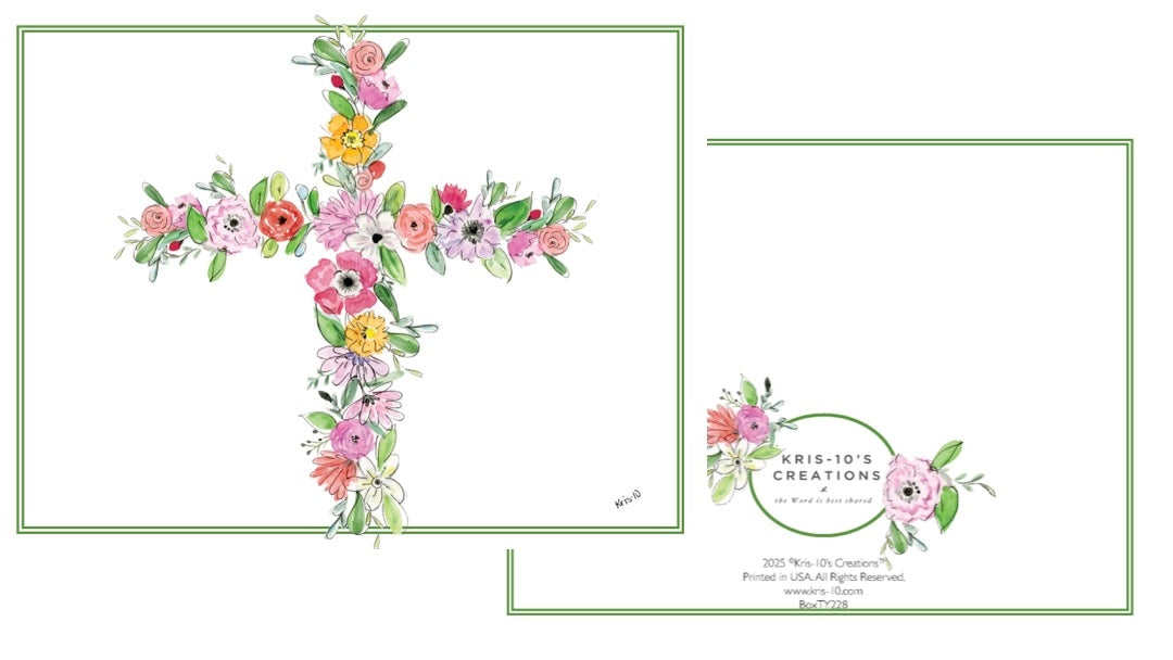 Boxed Notes - White Floral Cross
