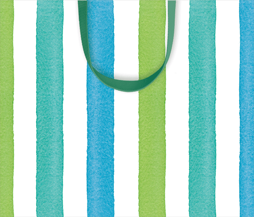 Large Gift Bag - Cafe Stripe Cool