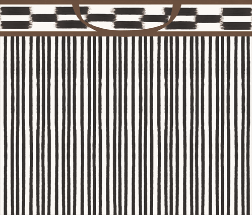 Large Gift Bag - Boho Stripe Black/Brown