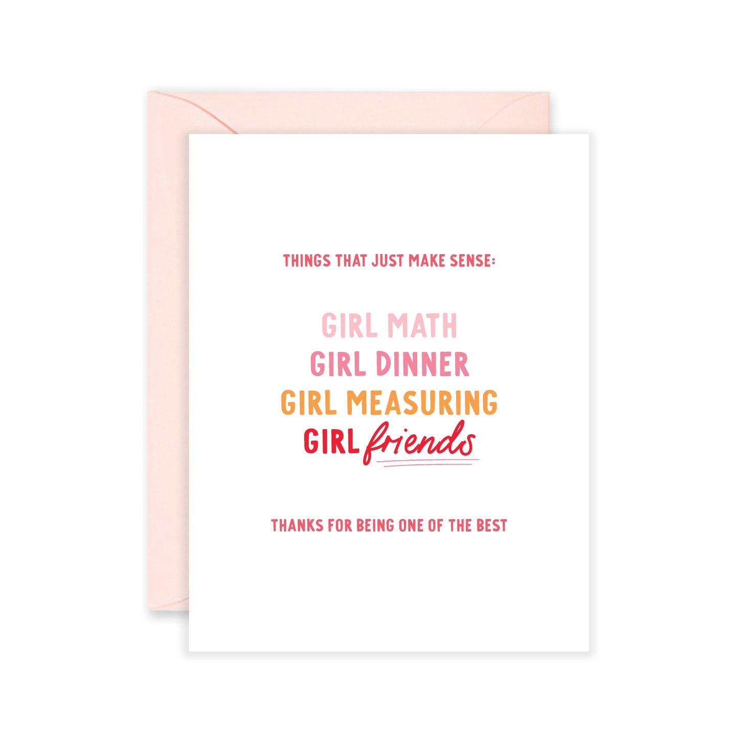 Greeting Card - Things That Just Make Sense Friendship