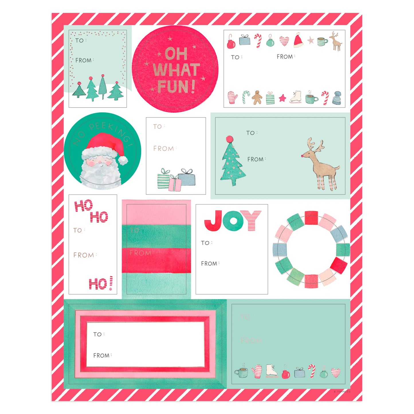 Merry Motif Gift Labels