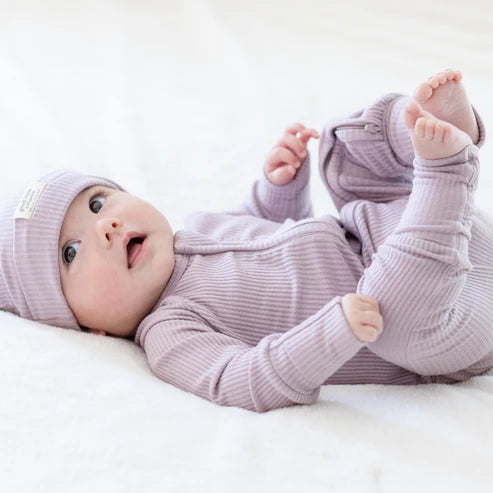 Zip Fit & Beanie Set 0-3 months - Orchid