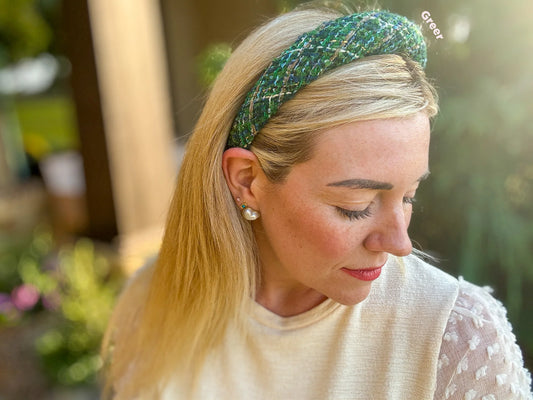 Tweed Headband - Greer Green