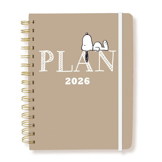 18-Month Planner - Peanuts Plan Hardbound Spiral